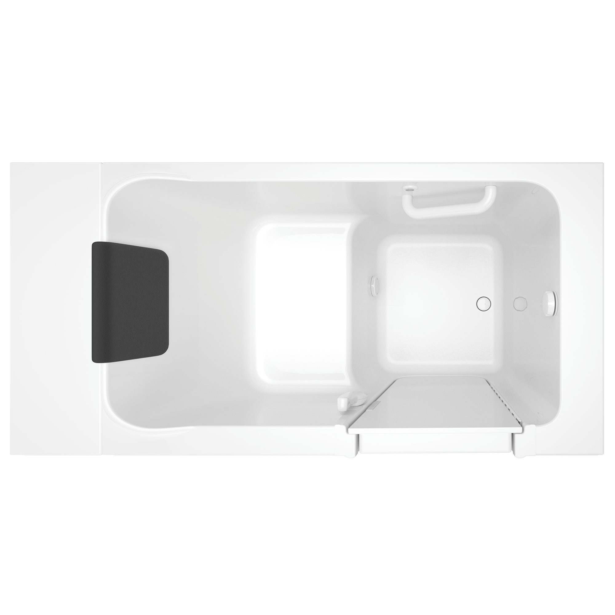 Acrylic Luxury Series 30 x 51  Inch Walk in Tub With Soaker System   Right Hand Drain WIB WHITE